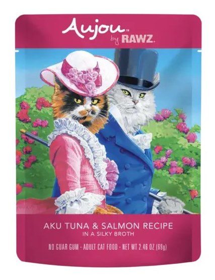 Rawz Cat Pouch Grain Free Aujou Aku Tuna and Salmon