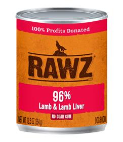 Rawz Lamb and Lamb Liver Dog Food Can