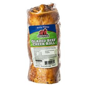 Red Barn Dog Treat Glazed Beef Cheek Roll Bully Flavor