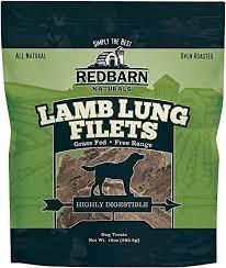 Red Barn Dog Treat Lamb Lung Filets