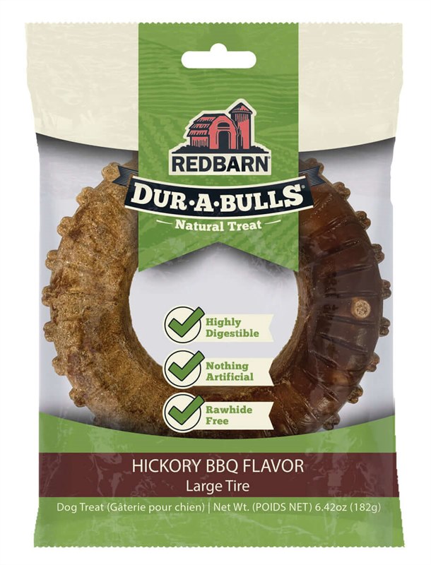 Redbarn Dur A Bulls Tire Hickory BBQ Dog Treat