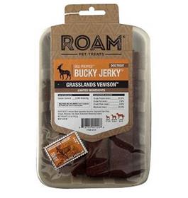 ROAM Pet Treats Bucky Jerky Grasslands Venison Dog Treats