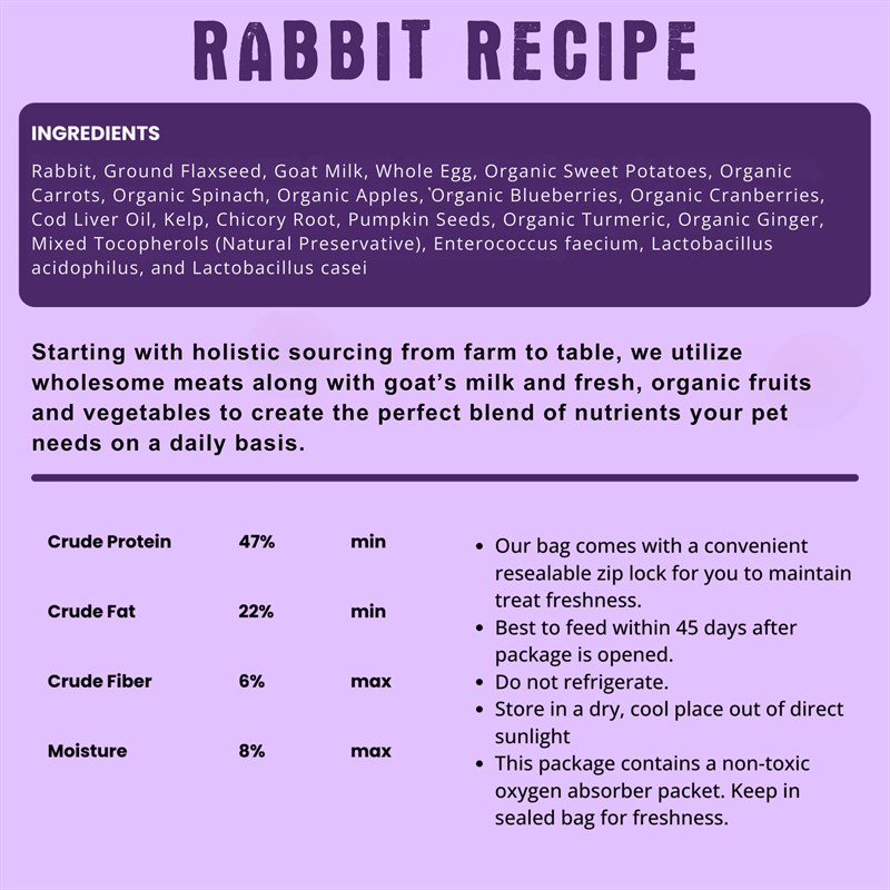 Shepherd Boy Farms Freeze Dried Rabbit Recipe Dog Food