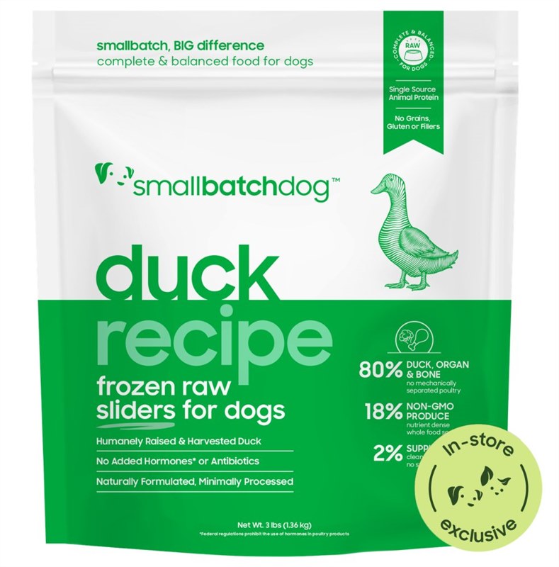 Small Batch Dog Frozen Sliders Duck