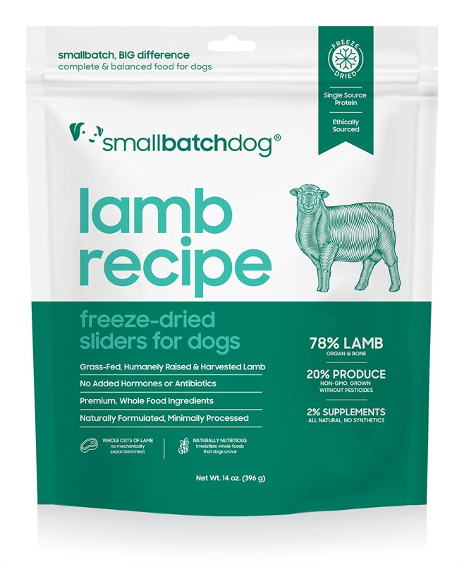 Small Batch Lambbatch Freeze Dried Dog Sliders