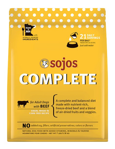 Sojos Beef Plus Raw Grain Free Dog Food Topper