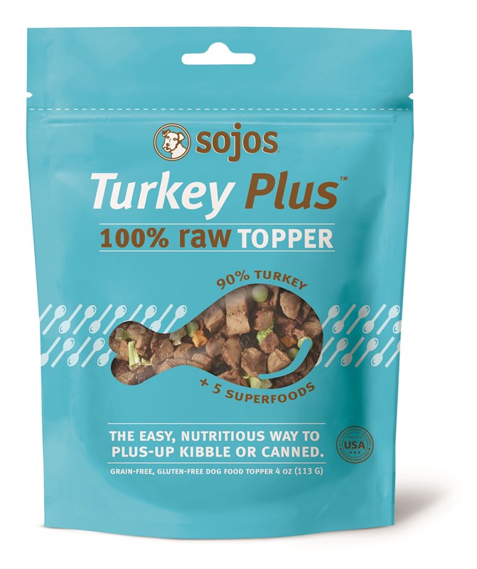 Sojos Turkey Plus Raw Grain Free Dog Food Topper