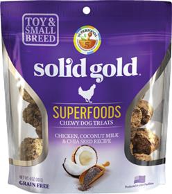 Solid Gold Superfoods Chicken Chia Seed Coconut Milk Small Breed Chewy Dog Treats