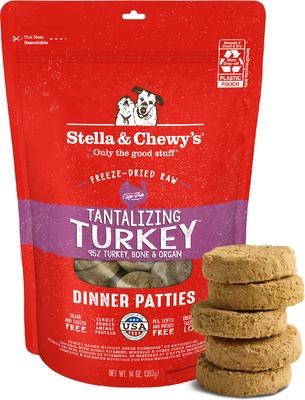 Stella and Chewy Freeze Dried Tantalizing Turkey Dinner Patties Dog Food