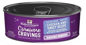 Stella and Chewys Carnivore Cravings Savory Shreds Chicken and Turkey Recipe