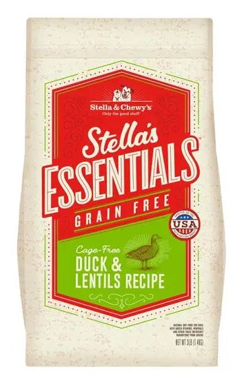 Stella and Chewys Essentials Grain Free Cage Free Duck and Lentils Recipe