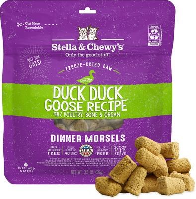 Stella and Chewys Freeze Dried Duck Duck Goose Dinner for Cats