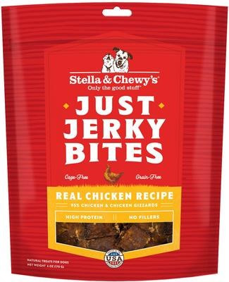 Stella and Chewys Just Jerky Bites Real Chicken Recipe Dog Treats