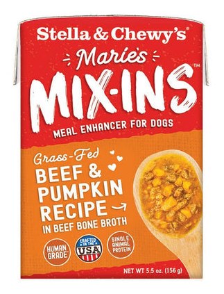 Stella and Chewys Maries Mix Ins Beef Pumpkin Recipe