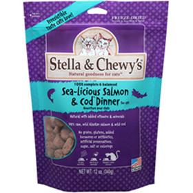 Stella and Chewys Freeze Dried Sealicious Salmon and Cod Dinner for Cats