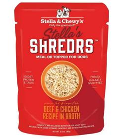Stella and Chewys Shredrs Beef Chicken Recipe in Broth