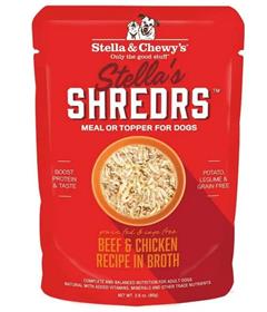 Stella and Chewys Shredrs Beef Chicken Recipe in Broth