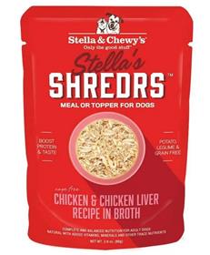 Stella and Chewys Shredrs Chicken and Chicken Liver Recipe in Broth