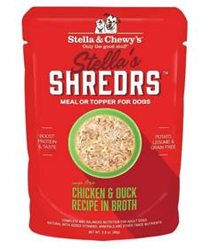 Stella and Chewys Shredrs Chicken Duck Recipe in Broth