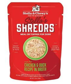 Stella and Chewys Shredrs Chicken Duck Recipe in Broth