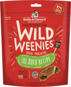 Stella and Chewys Wild Weenies Cage Free Duck Recipe Dog Treat