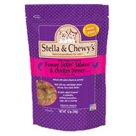 Stella and Chewys Freeze Dried Yummy Lickin Salmon and Chicken for Cats