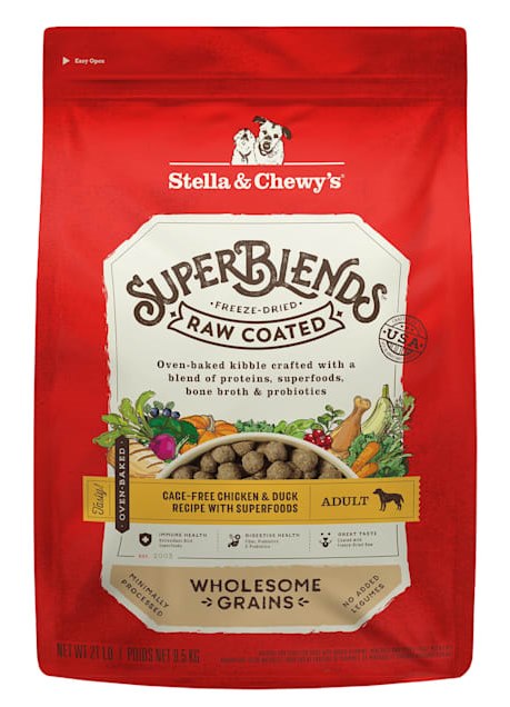 Stella Chewys Raw Coated Wholesome Grains Dog Food Duck