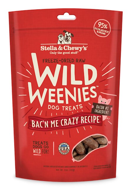 Stella Chewys Wild Weenies Bacn Me Crazy Freeze Dried Dog Treats
