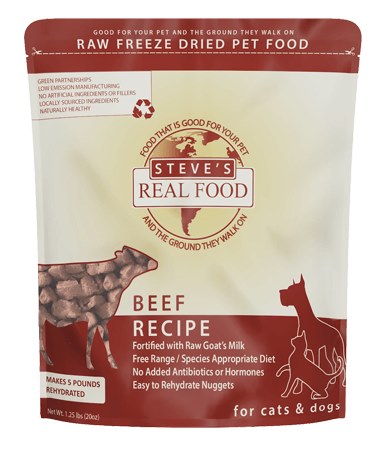 Steves Dog Food Freeze Dried Beef Diet for Dogs