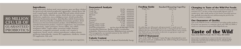 Taste of the Wild Wetlands Canine with Roasted Wild Fowl