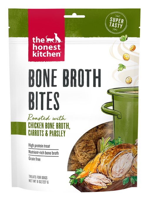 The Honest Kitchen Bone Broth Bites Roasted With Chicken Bone Broth Carrots Parsley Dog Treats