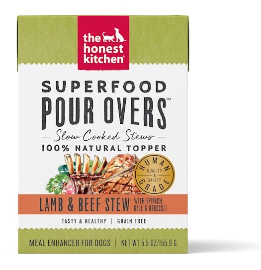 The Honest Kitchen Superfood Pour Overs Lamb Beef Stew with Veggies Wet Dog Food Topper
