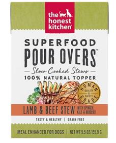 The Honest Kitchen Superfood Pour Overs Lamb Beef Stew with Veggies Wet Dog Food Topper