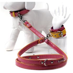 The Shabby Dog Walking Cuff Pink and Yellow