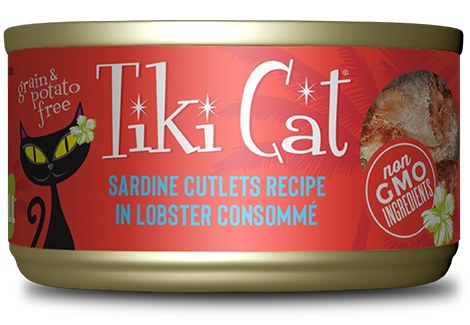 Tiki Cat Bora Bora Grill Sardine Cutlets in Lobster Consomme GrainFree Canned Cat Food