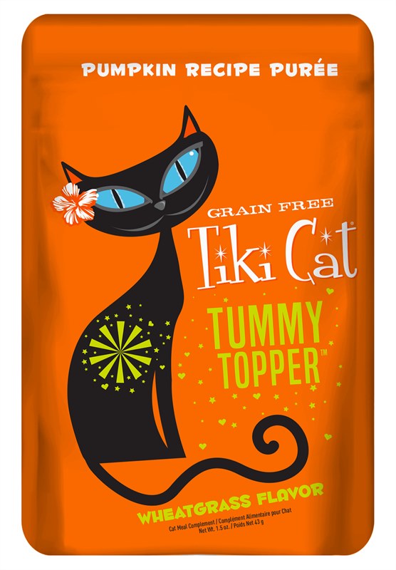 Tiki Cat Tummy Topper Pumpkin Wheatgrass Cat Treat