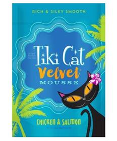 Tiki Cat Velvet Mousse Chicken Salmon Grain Free Wet Cat Food