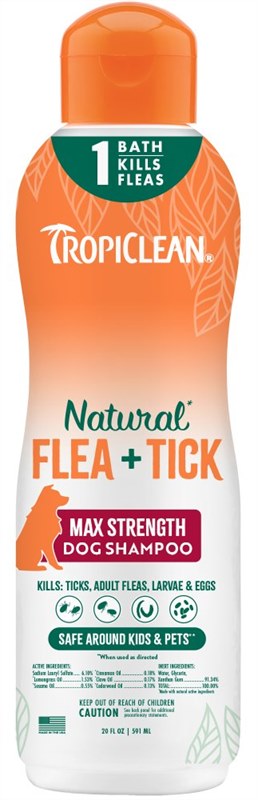 TropiClean Natural Flea and Tick Shampoo Maximum Strength