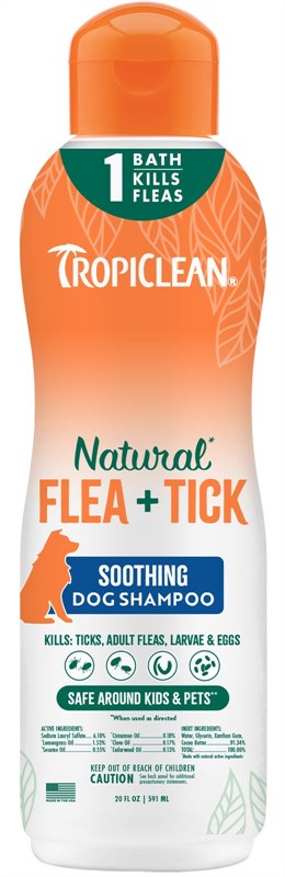 TropiClean Natural Flea and Tick Shampoo Plus Soothing