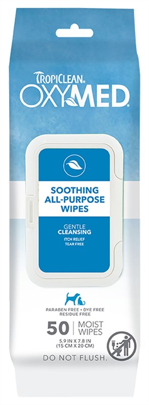 Tropiclean Oxymed Soothing Allergy Relief Wipes