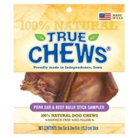 True Chews Pig Ear and Beef Bully Stick Sampler
