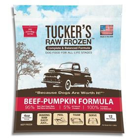 Tuckers Raw Frozen Pork Beef and Pumpkin Formula Dog Food