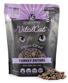 Vital Essentials Cat Food Freeze Dried Turkey Mini Nibs Entree