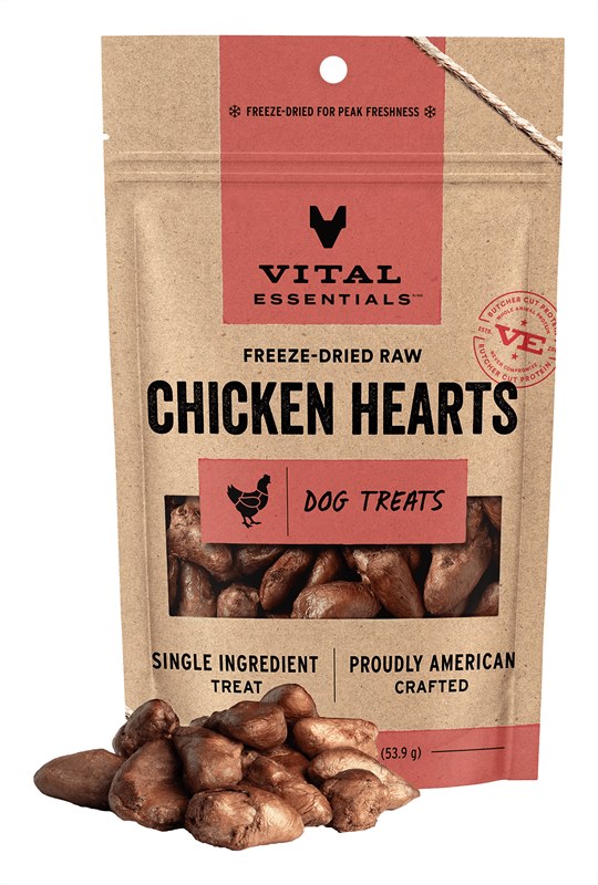Vital Essentials Chicken Hearts Freeze Dried Dog Treats