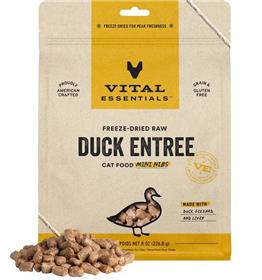Vital Essentials Duck Mini Nibs Freeze Dried Cat Food