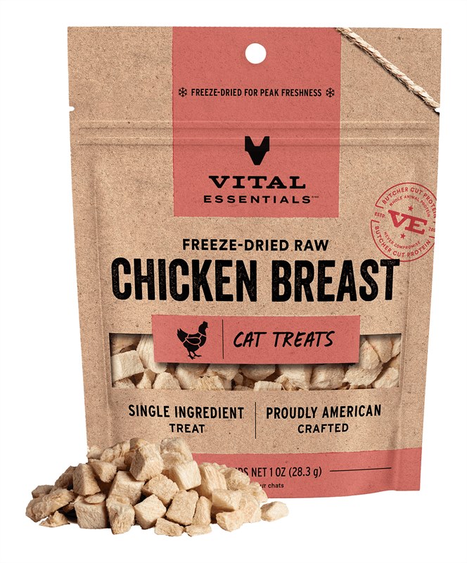 Vital Essentials Freeze Dried Cat Treats Chicken Breast