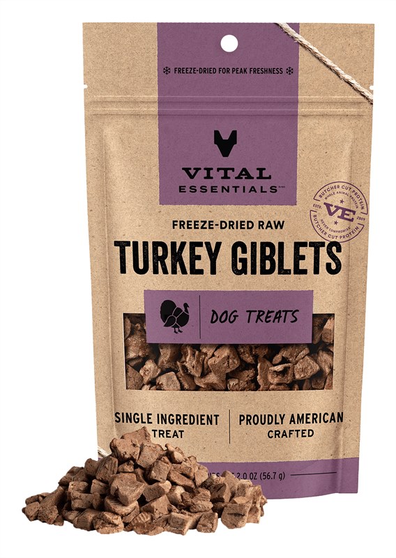 Vital Essentials Vital Turkey Giblets Freeze Dried Dog Treats