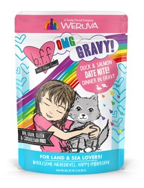 Weruva BFF Oh My Gravy Date Nite Duck Salmon Dinner in Gravy Grain Free Cat Food Pouch