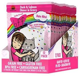 Weruva BFF Oh My Gravy Date Nite Duck Salmon Dinner in Gravy Grain Free Cat Food Pouch