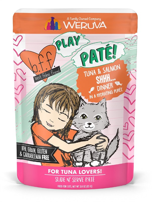 Weruva BFF Pate Lovers Tuna Salmon Shhh Wet Cat Food Pouches